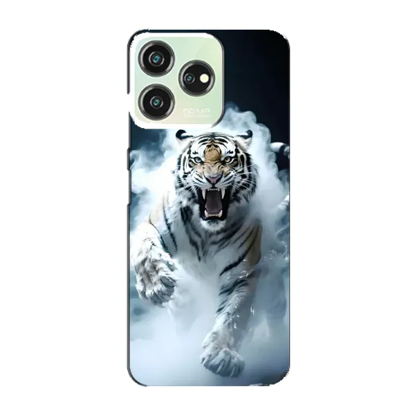 Чохол з принтом «Білий тигр у диму» для ZTE Blade V50 Design