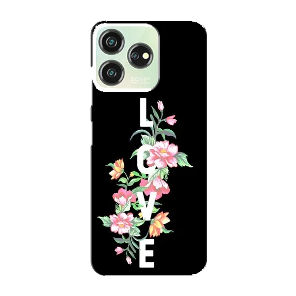 Чехол с принтом «Цветы LOVE» для ZTE Blade V50 Чехол с принтом «Цветы LOVE» для ZTE Blade V50