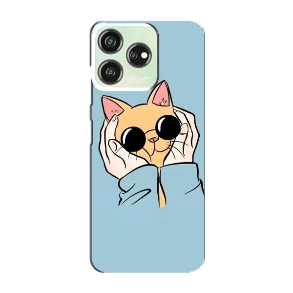 Чехол с принтом «Котик в очках» для ZTE Blade V50