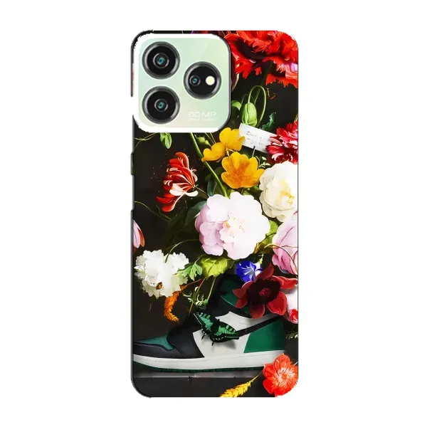 Чехол с принтом «Nike цветы» для ZTE Blade V50