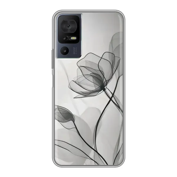 Чохол з принтом «Чорні квіти» для ZTE Nubia A76 Чохол з принтом «Чорні квіти» для ZTE Nubia A76