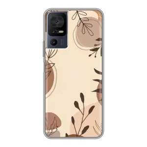 Чохол з принтом «Коричневі квіти» для ZTE Nubia A76