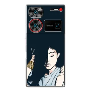 Чохол з друком для ZTE Nubia Z60 Ultra - (Мода) (AlphaPrint) (Гарна дівчина)