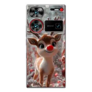 Яскравий чохол для ZTE Nubia Z60 Ultra з Зимові Оленята