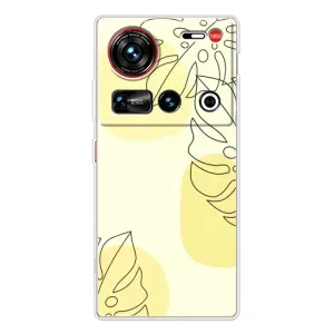 Силконовий чохол з принтом в квітах на ZTE Nubia Z70 Ultra