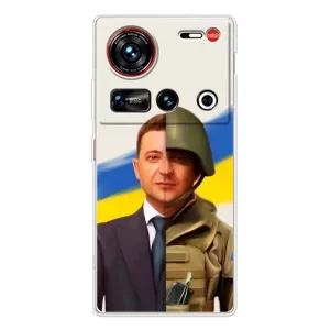 Чехол для ZTE Nubia Z70 Ultra (AlphaPrint - с принтом Зеленского)