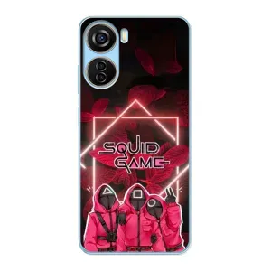 Чехол Гра в кальмара для ZTE V40 Design (Охранники Игра кальмара)