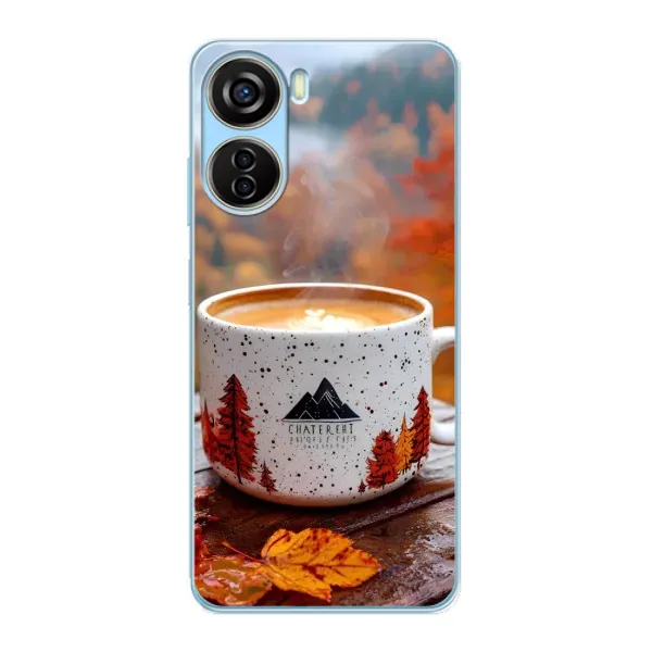Чохол з принтом «Кава на природі» для ZTE V40 Design