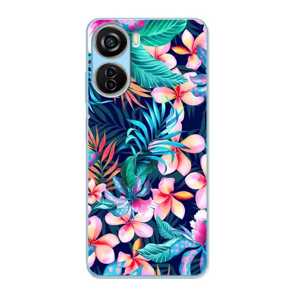 Чехол с принтом «Красочные цветы» для ZTE V40 Design