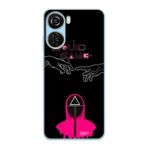 Чехол Гра в кальмара для ZTE V40 Design (Минимализм Игра кальмара)
