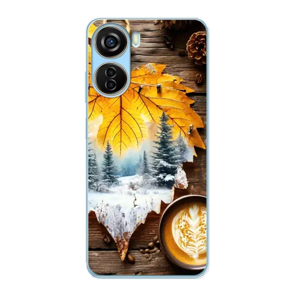 Чохол з принтом «Осінньо-зимова кава» для ZTE V40 Design