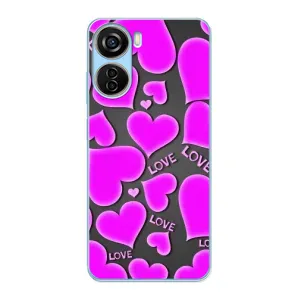Чехлы для любимой на ZTE V40 Design (VPrint) (Pink hearts)