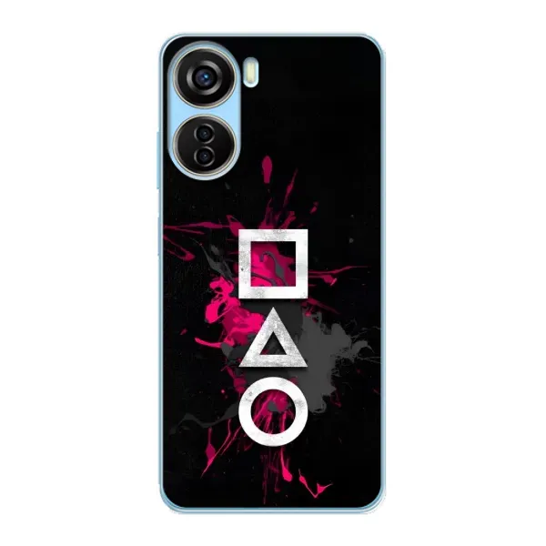 Чехол с принтом «Символы Игра кальмара» для ZTE V40 Design