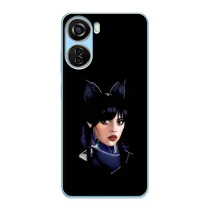 Чехлы Венсдей на ZTE V40 Design Уэнсдей (AlphaPrint) (серьезная Уэнздей)