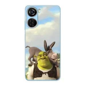 Чехол с мультфильмом Шрек на ZTE V40 Design (Шрек и Осел)