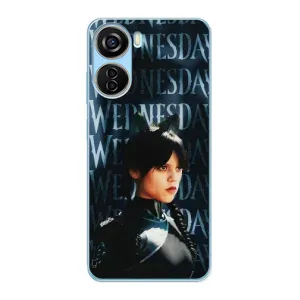 Чехлы Венсдей на ZTE V40 Design Уэнсдей (AlphaPrint) (Уэнздей кошка)