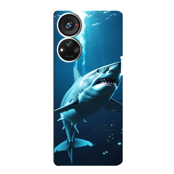 Чехол с принтом «Акула под водой» для ZTE Blade V40s Чехол с принтом «Акула под водой» для ZTE Blade V40s