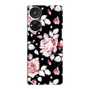 Чохли з квітами для ZTE Blade V40s (VPrint) (Квіти на чорному)