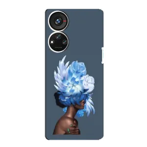 Чехлы (ART) Цветы на ZTE Blade V40s (VPrint) (Квіти на голові)