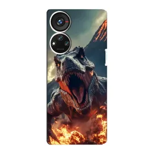 Чехол с принтом «Огненный динозавр» для ZTE Blade V40s