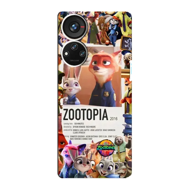 Чохол з принтом «Постер Зоотрополіс» для ZTE Blade V40s