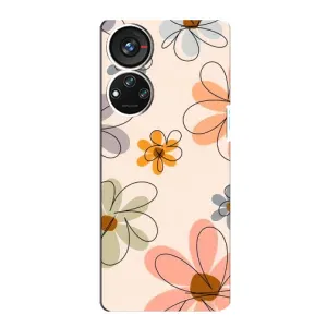 Чохол з квітковим принтом на ZTE Blade V40s (Кольорові квіти)