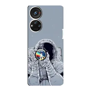 Чохол з принтом «Космонавт фото» для ZTE Blade V40s
