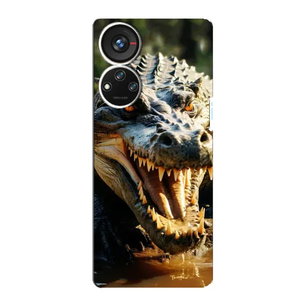 Чехол с принтом «Опасный крокодил» для ZTE Blade V40s Чехол с принтом «Опасный крокодил» для ZTE Blade V40s