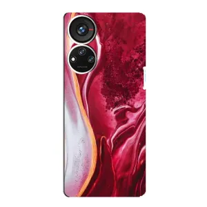 Чехол с принтом «Мрамор красный» для ZTE Blade V40s