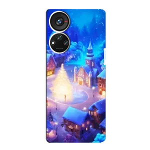 Рождественские Чехлы для ZTE Blade V40s (VPrint) (Рождественский город)