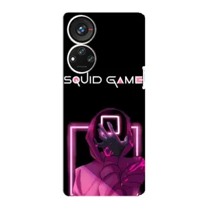 Чохол Гра в кальмара для ZTE Blade V40s (Неоновий охоронець гри)