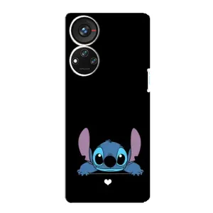 Чохол з принтом Стіч на ZTE Blade V40s (Стіч на чорному)