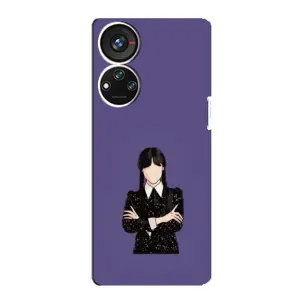 Чохли Венсдей на ZTE Blade V40s Уенсдей (AlphaPrint) (Венздей у чорному)